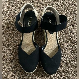 Ralph Lauren Wedge Heels in Black